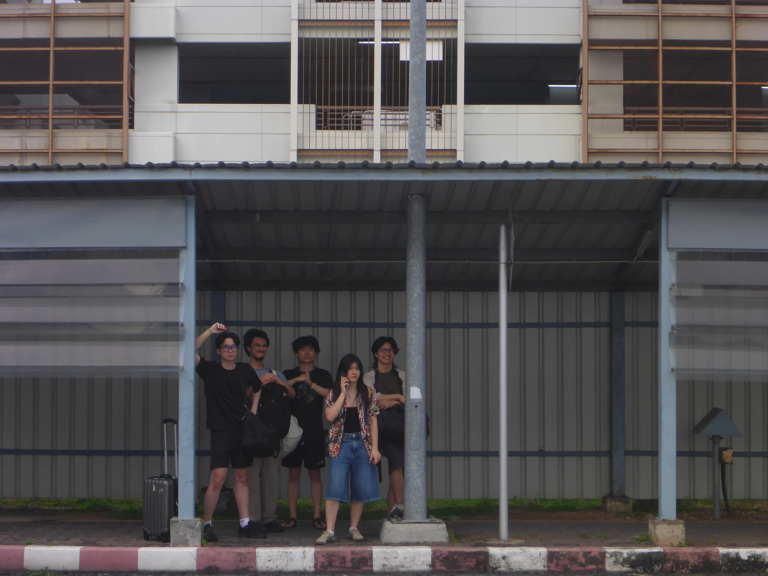 Aidan Posing With Friends.